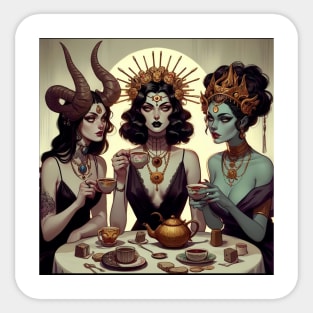 Spilling the Tea-Goddesses Sticker